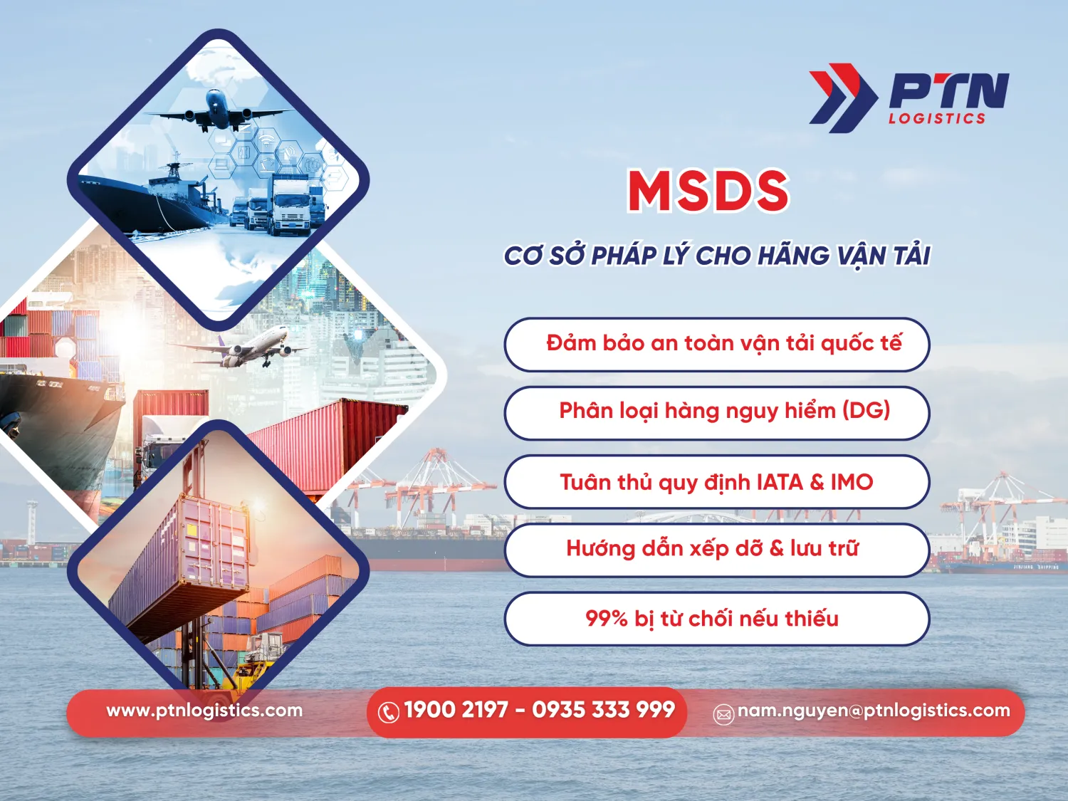 MSDS là cơ sở pháp lý cho hàng vận tải