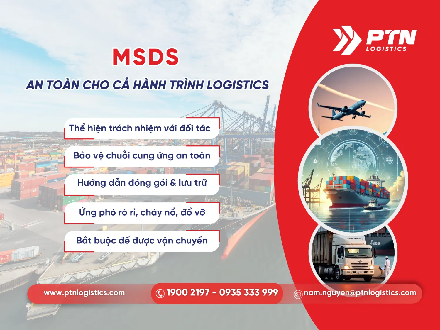 MSDS tạo sự an toàn cho cả hành trình logistics