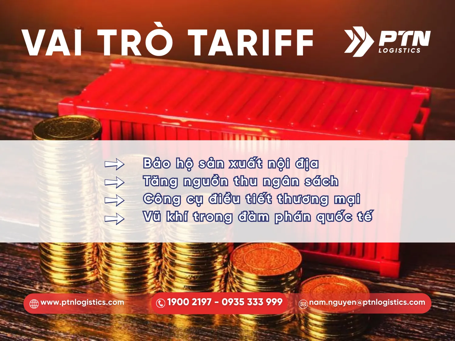 Mục đích và vai trò quan trọng của tariff