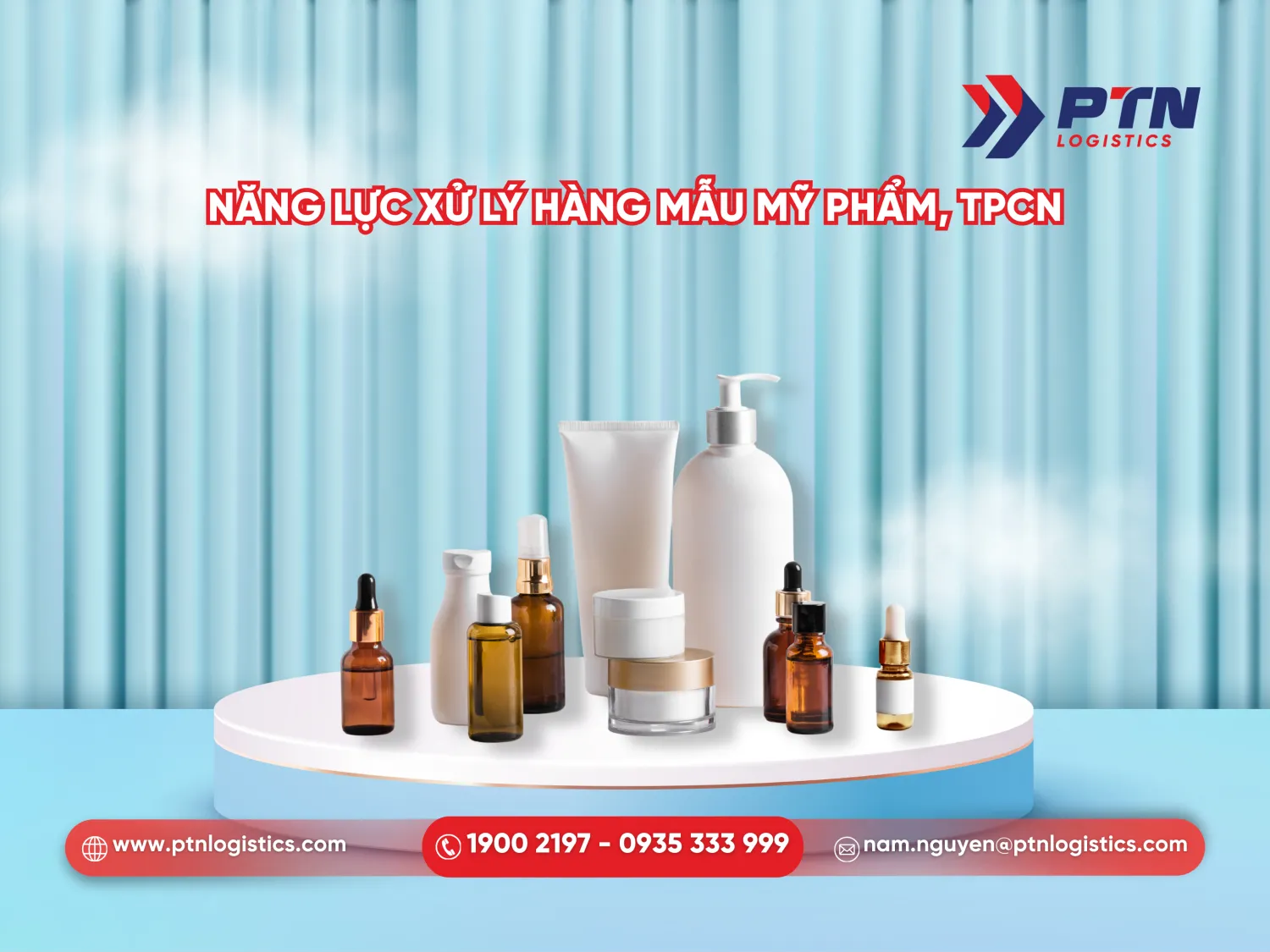 Năng lực xử lý hàng mẫu mỹ phẩm và TPCN