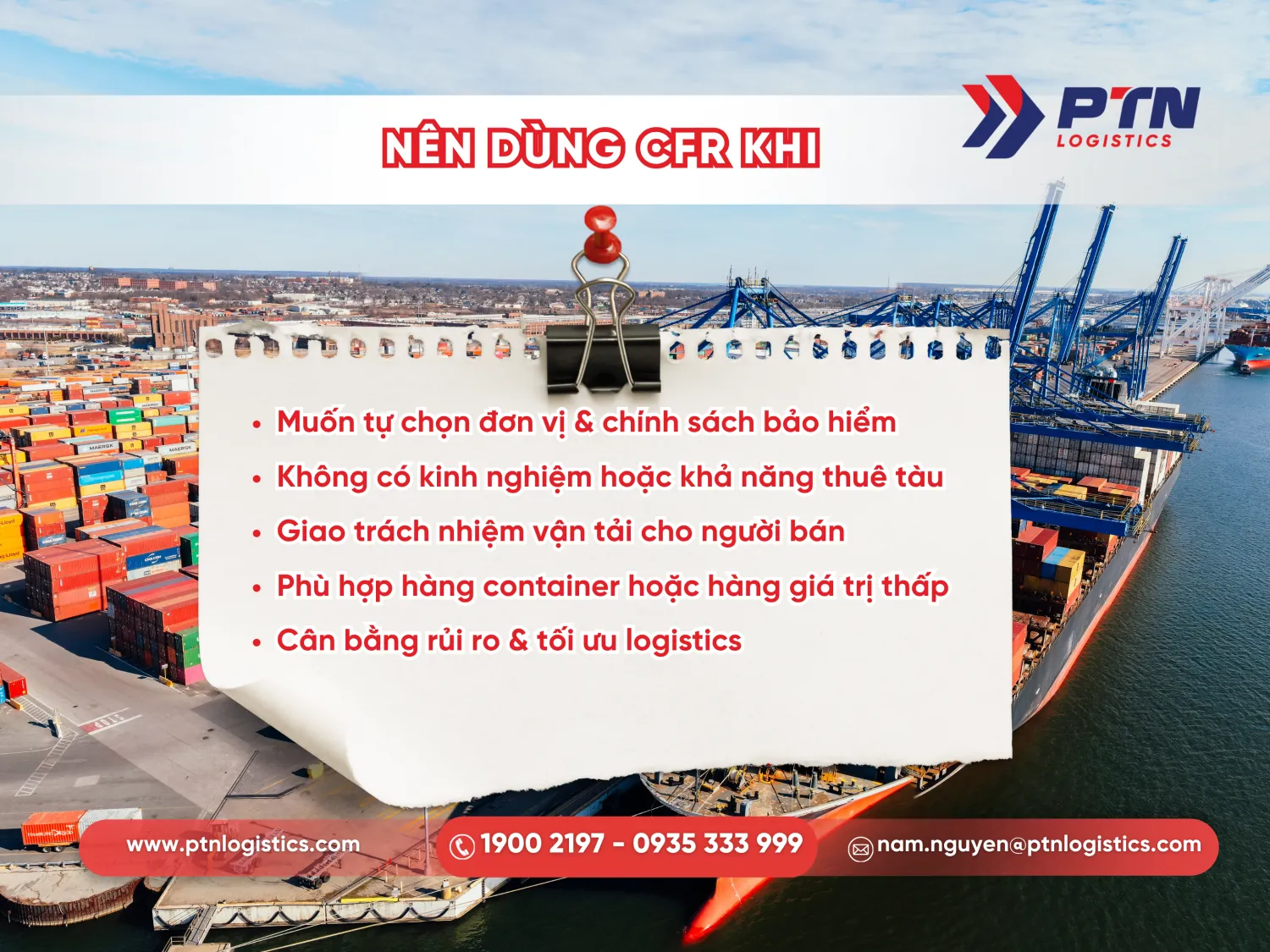 Nên dùng CFR khi nào?