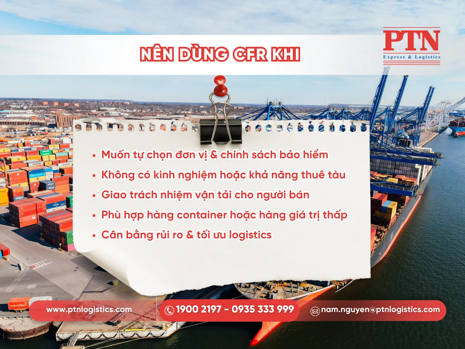 Nên dùng CFR khi