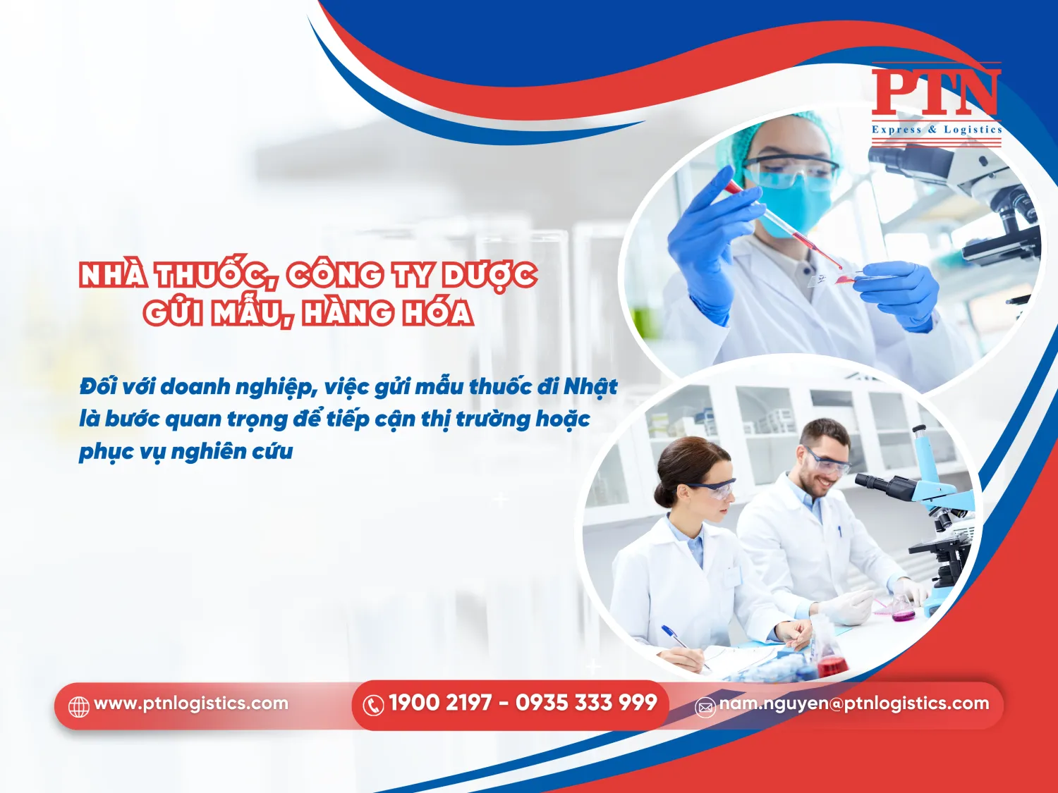 Nhà thuốc, công ty dược gửi mẫu, hàng hóa