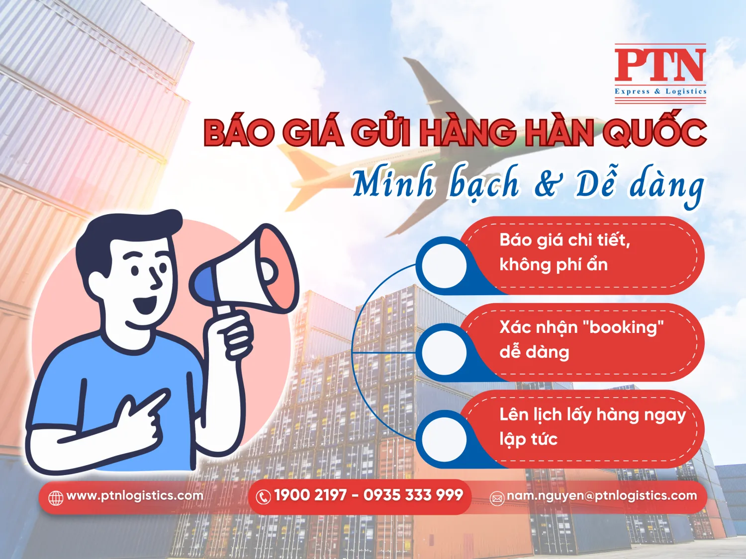 Nhận báo giá và xác nhân dịch vụ