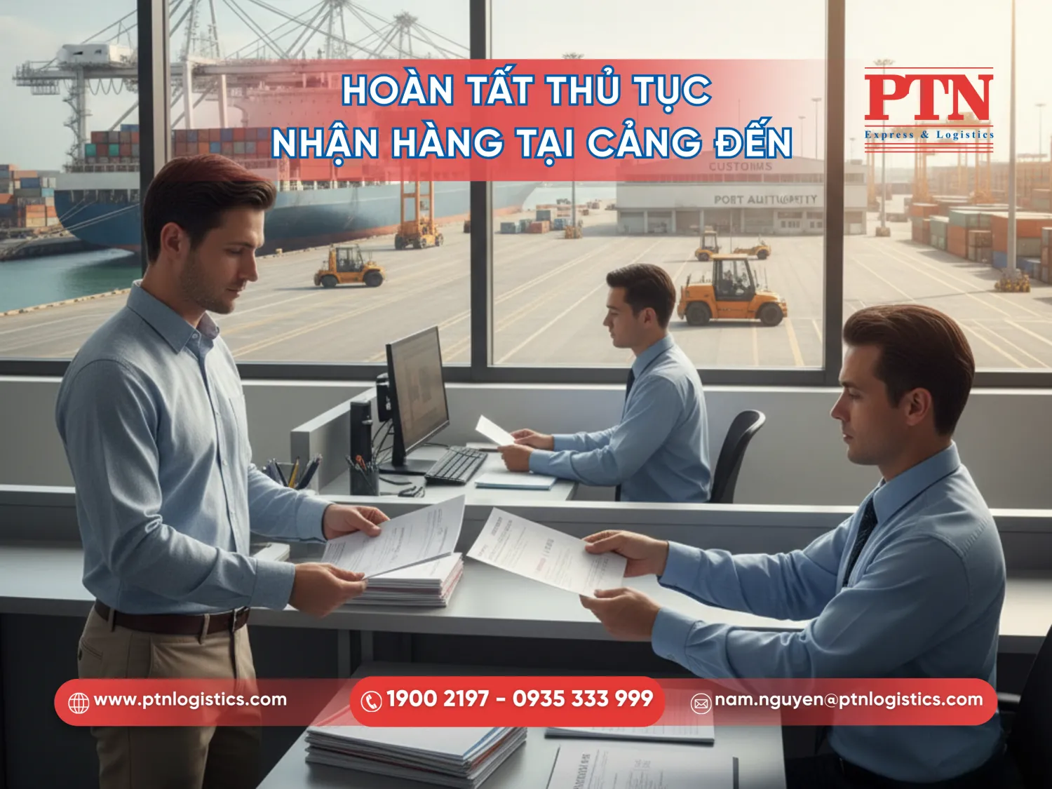 Nhận chứng từ và làm thủ tục nhận hàng