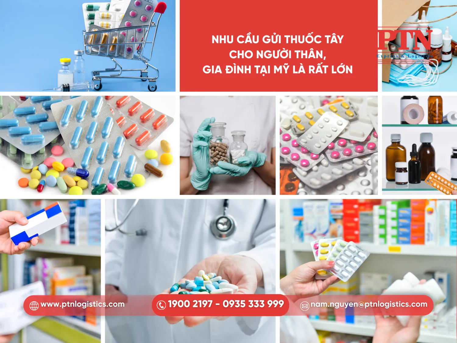 Nhu cầu gửi thuốc tây cho người thân gia đình tại Mỹ là rất lớn