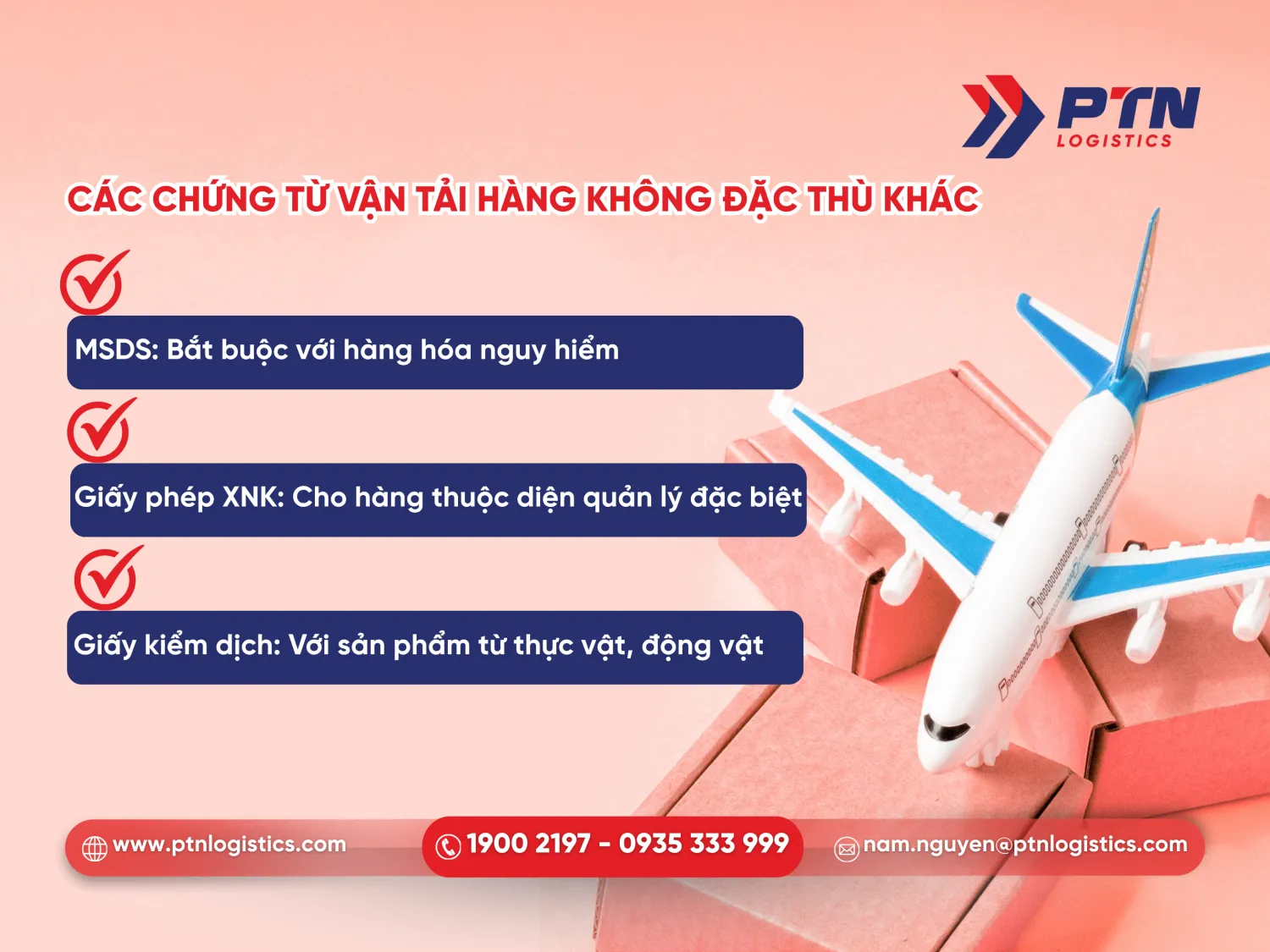 Nhóm chứng từ vận tải hàng không đặc thù khác