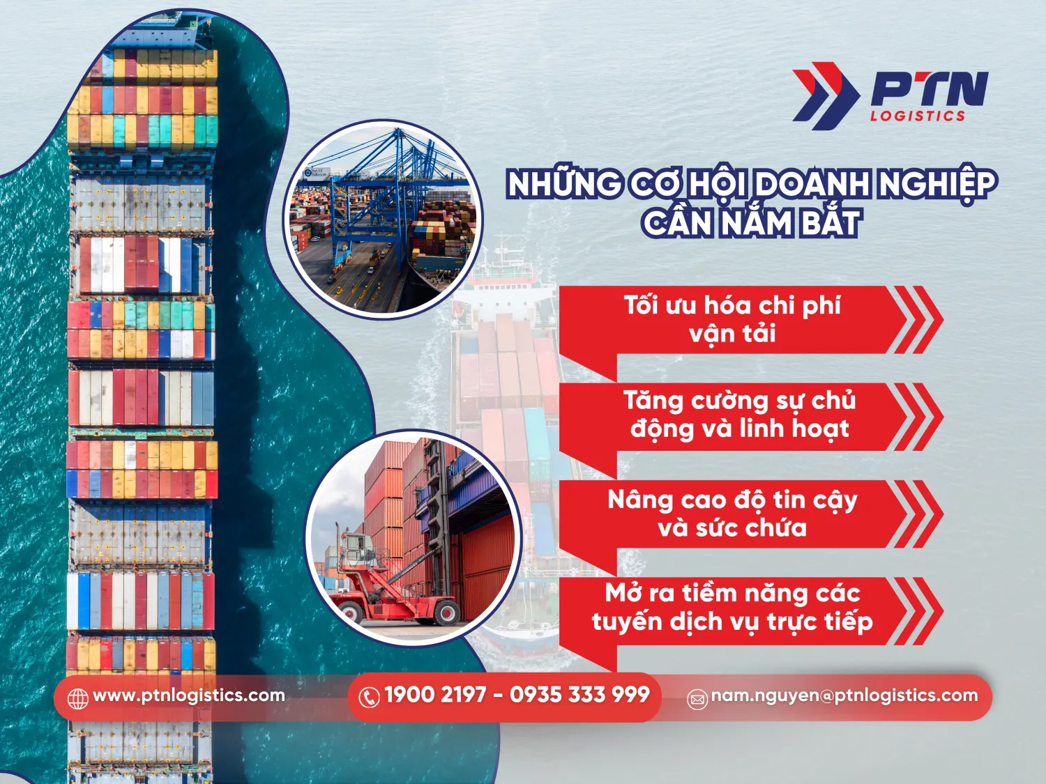 Những cơ hội cho doanh nghiệp từ tàu chở hàng