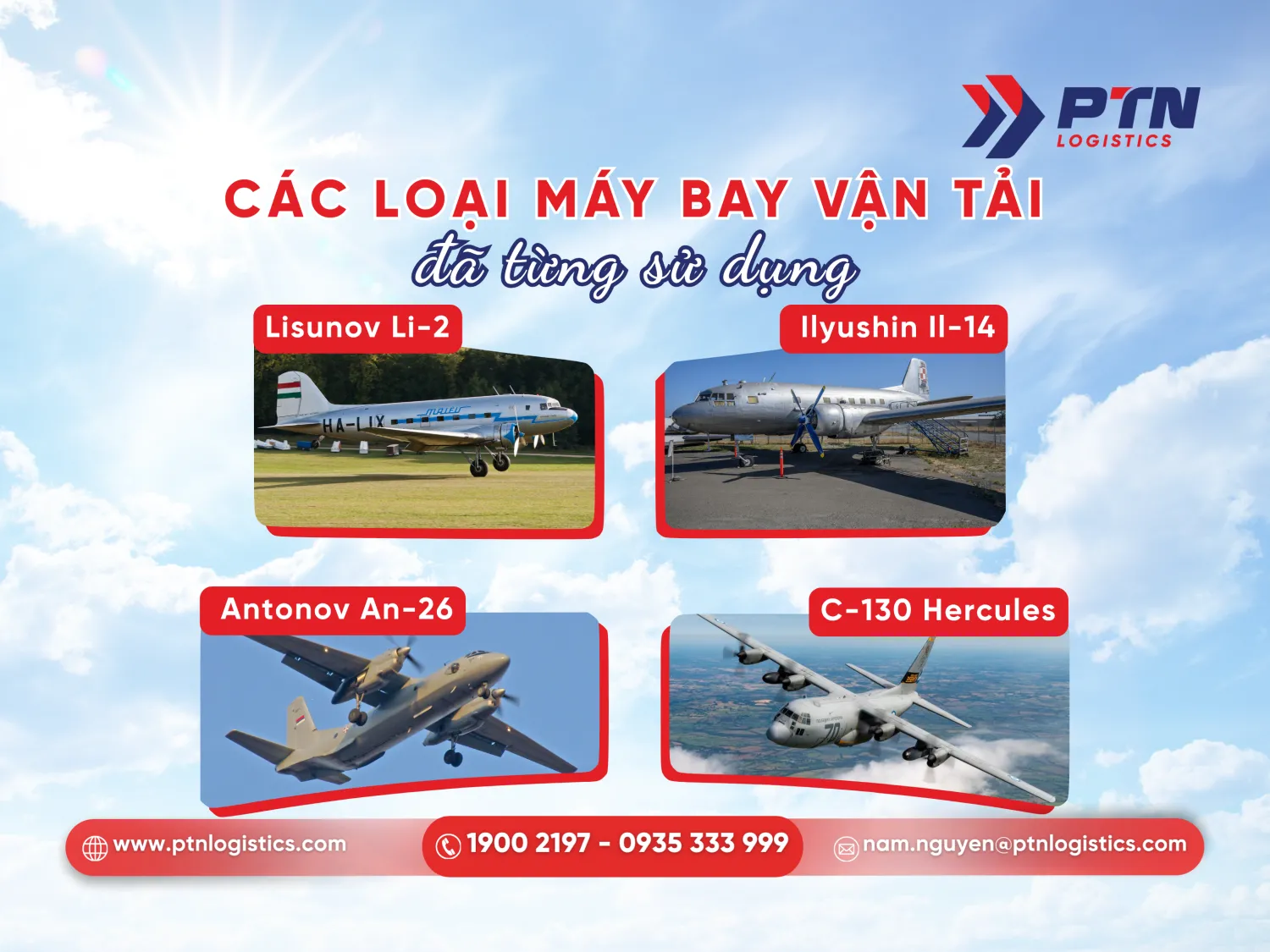Những loại máy bay đã từng sử dụng