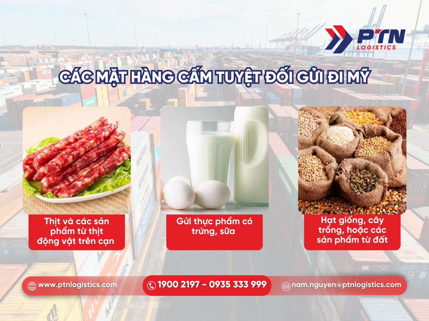 Những mặt hàng cấm tuyệt đối gửi đi Mỹ