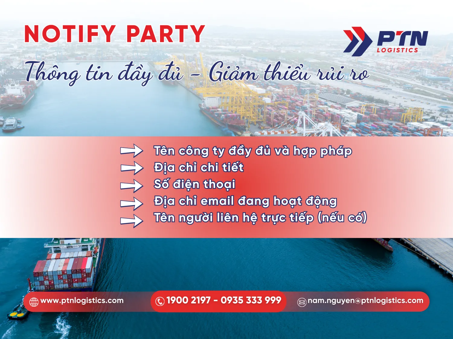Những thông tin notify party cần có