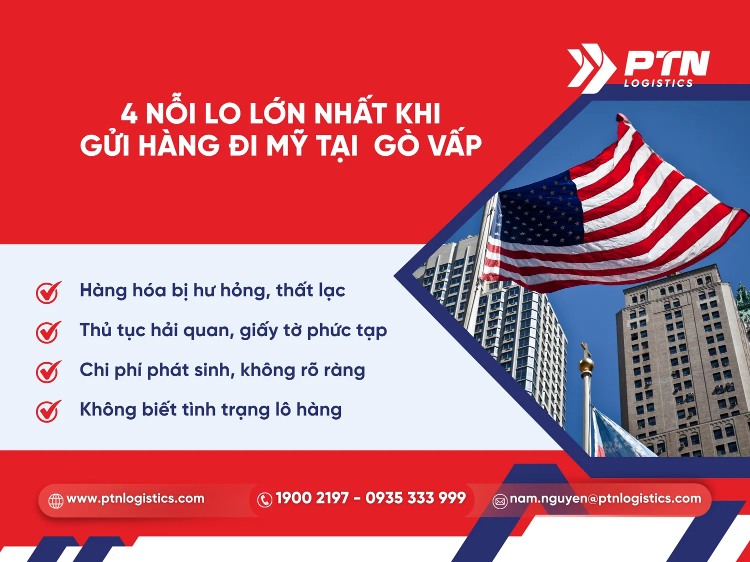 Nỗi lo lớn nhất khi gửi hàng đi Mỹ