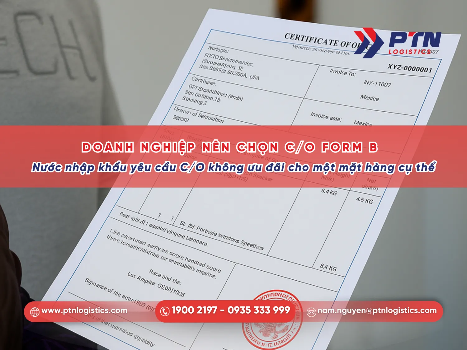 Nước nhập khẩu yêu cầu C/O không ưu đãi cho một cố mặt hàng cụ thể