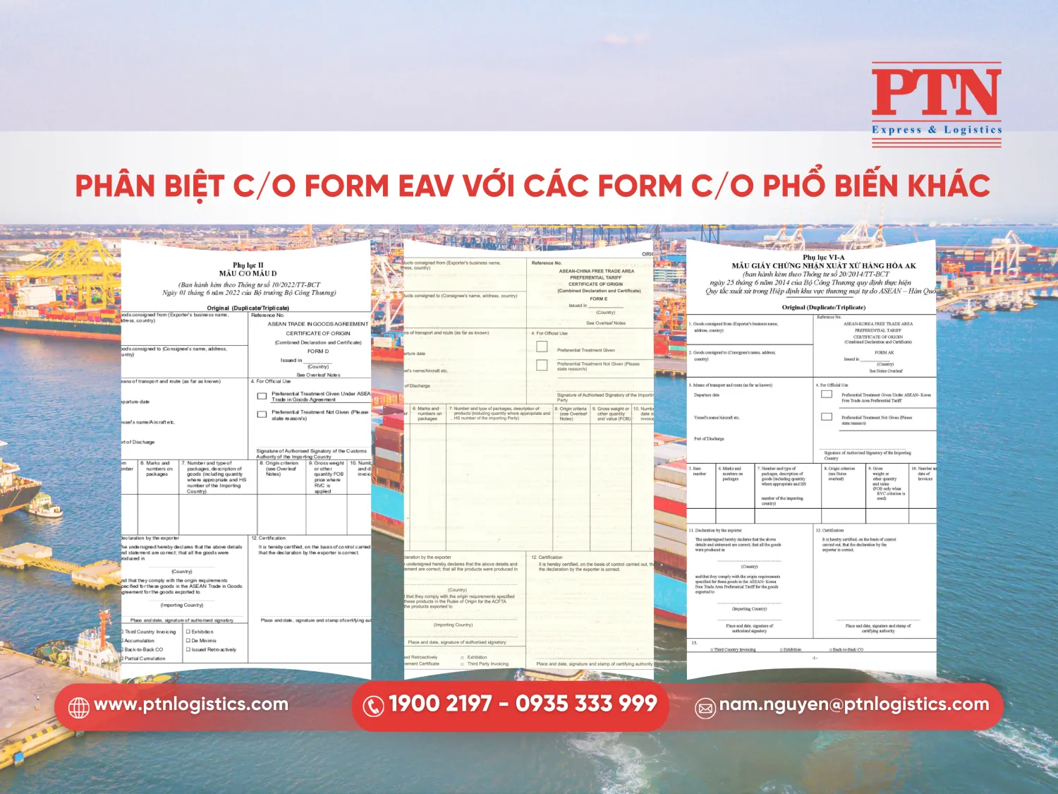 Phân biệt C/O Form EAV
