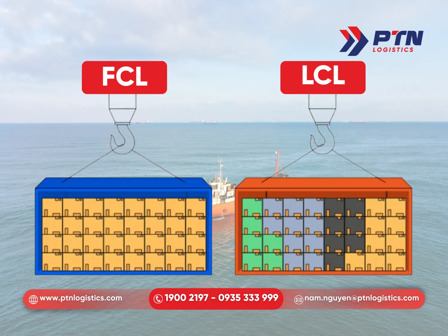 Phân biệt giữa hàng FCL và LCL