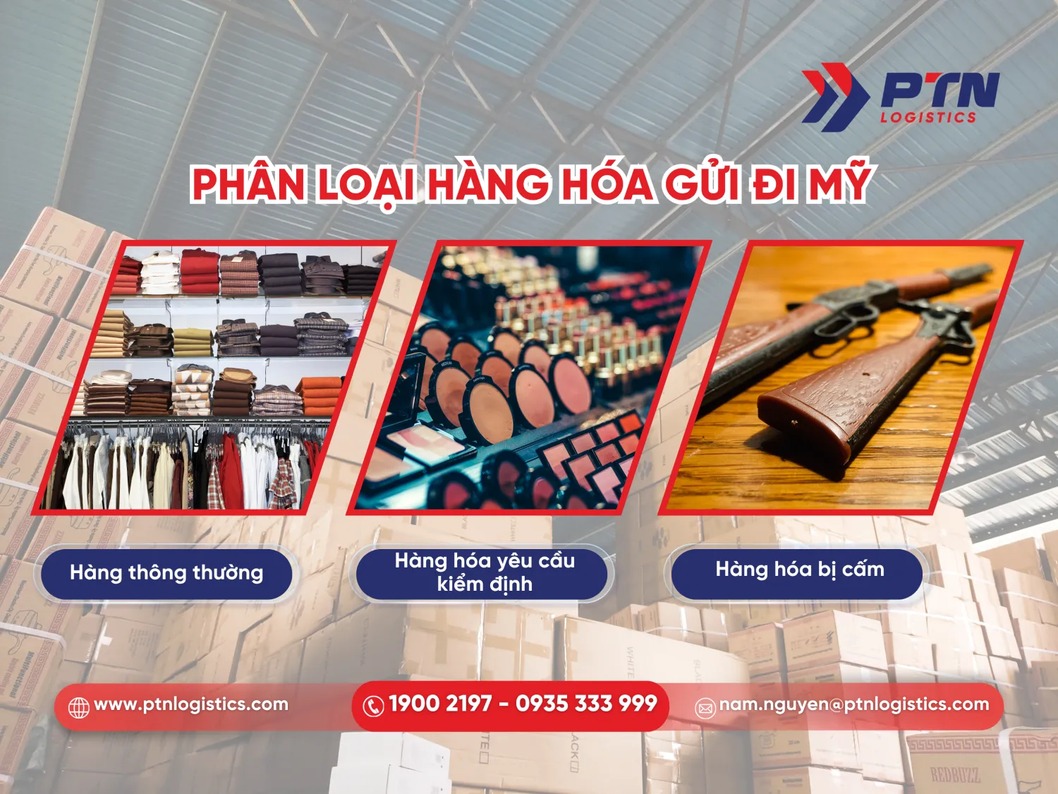Phân loại hàng hóa khi gửi đi Mỹ