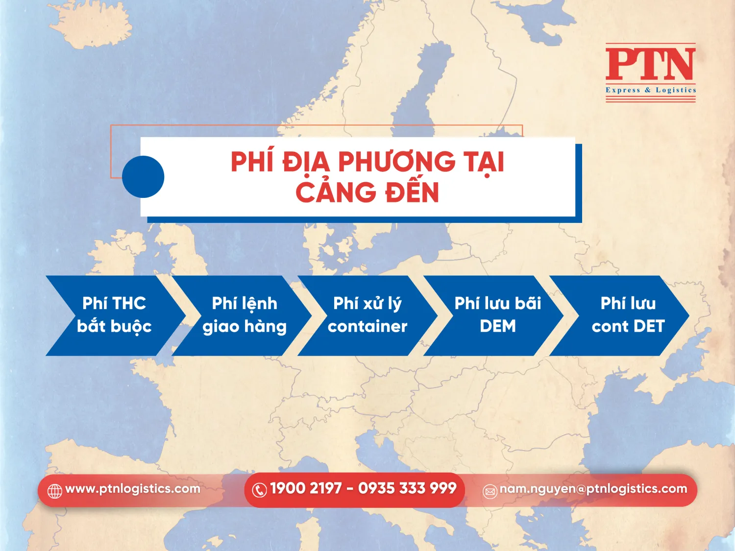 Phí địa phương tại cảng đến
