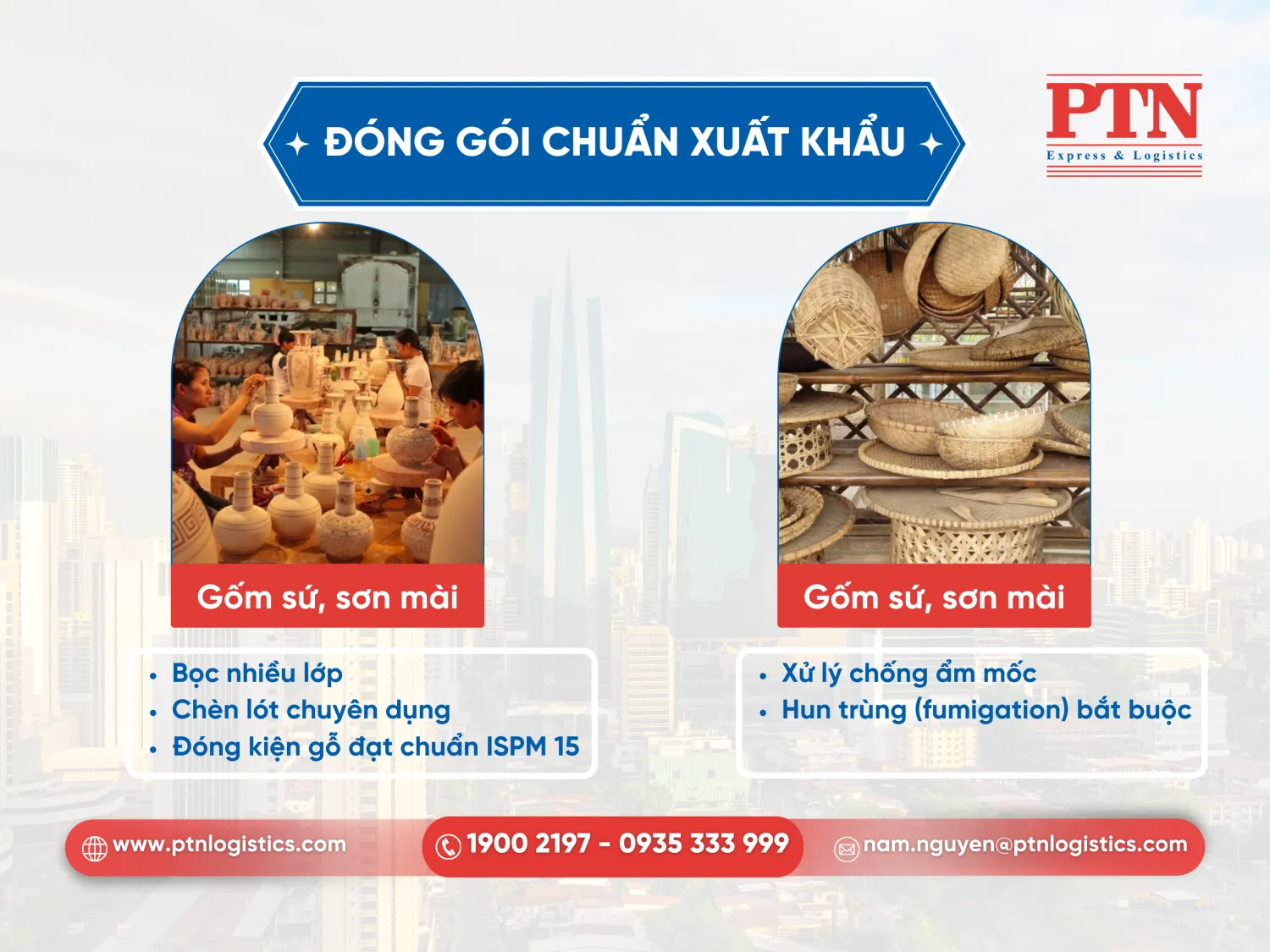 PTN đóng gói chuẩn xuất khẩu