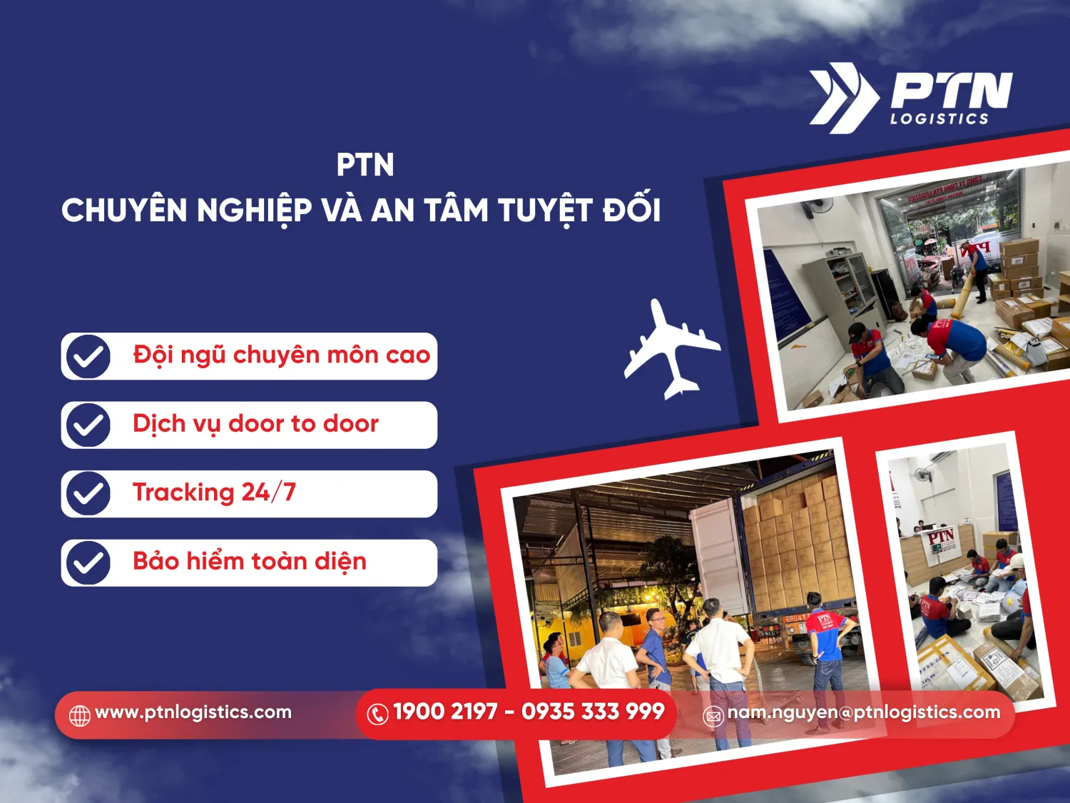 PTN Logistics chuyên nghiệp và an tâm tuyệt đối