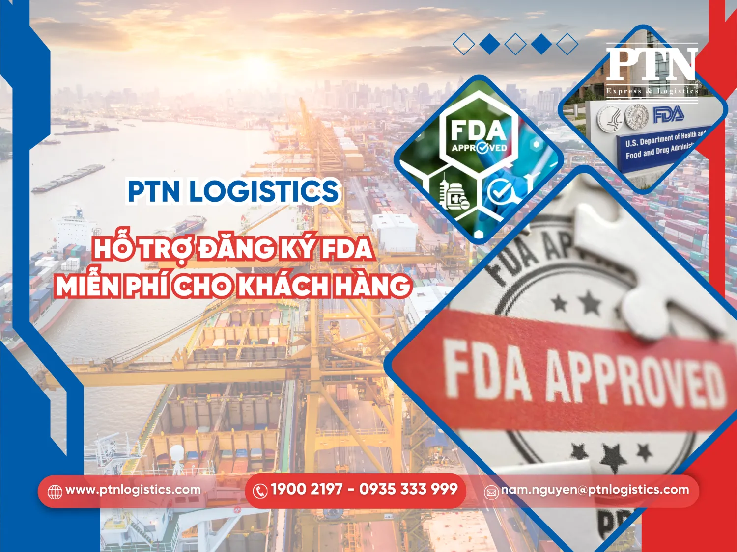 PTN Logistics hỗ trợ đăng ký FDA