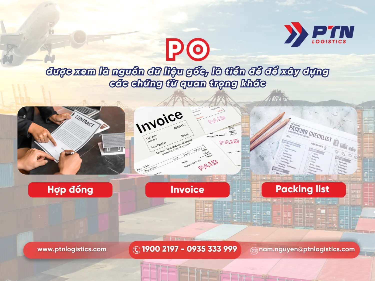 Purchase order được xem là nguồn dữ liệu gốc