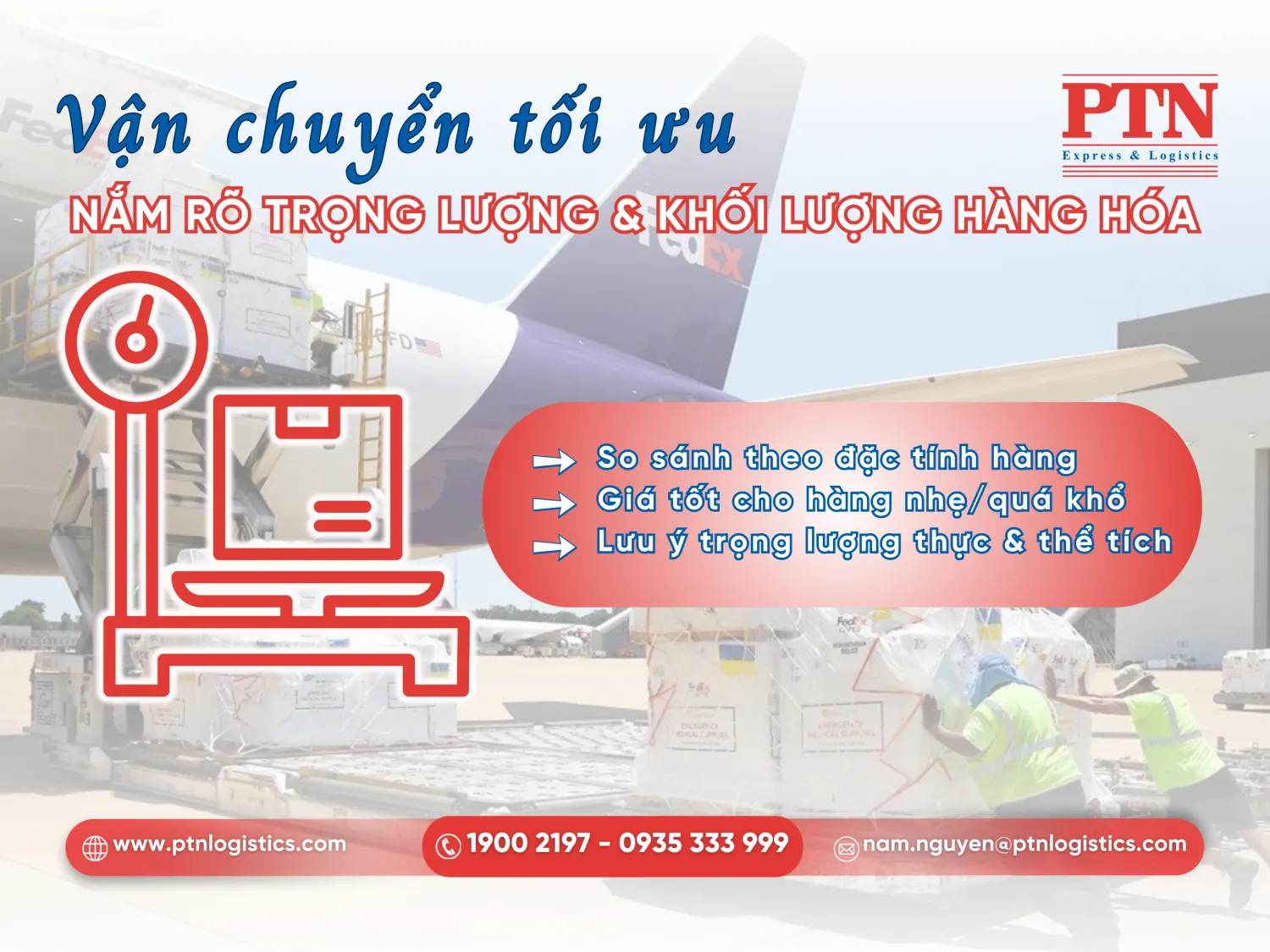 Quan tâm đến trọng lượng và kích thước