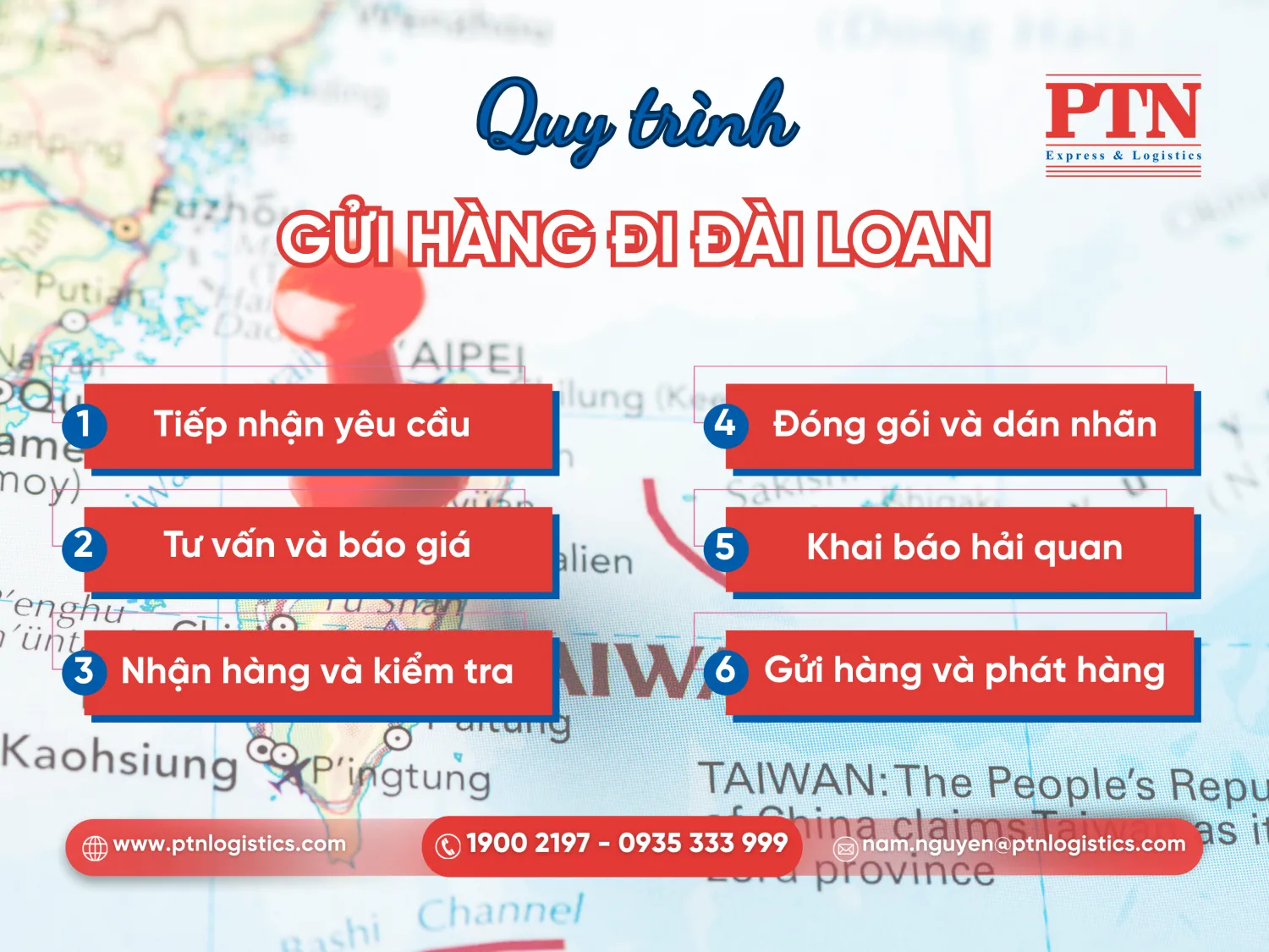Quy trình chuyển hàng đi Đài Loan