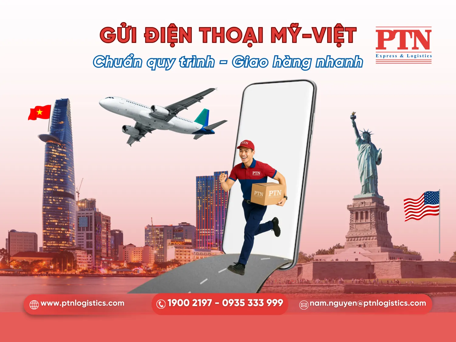 Quy trình gửi điện thoại từ Mỹ