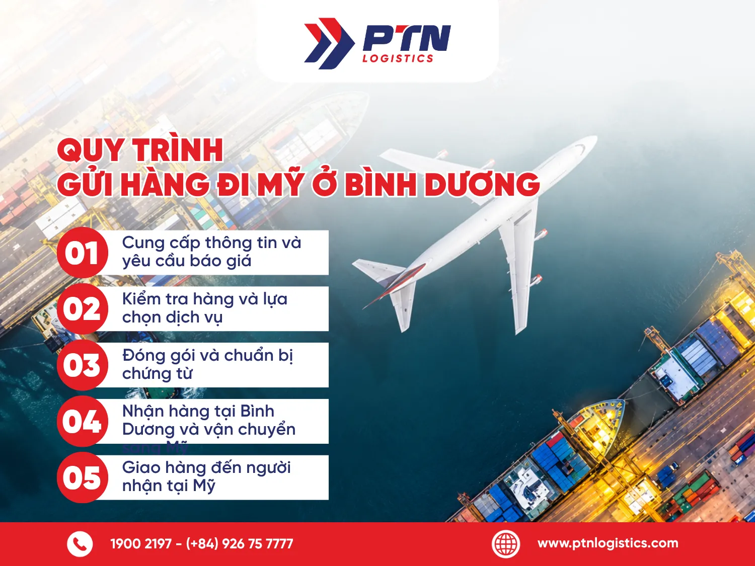 Quy trình gửi hàng đi Mỹ ở Bình Dương chi tiết
