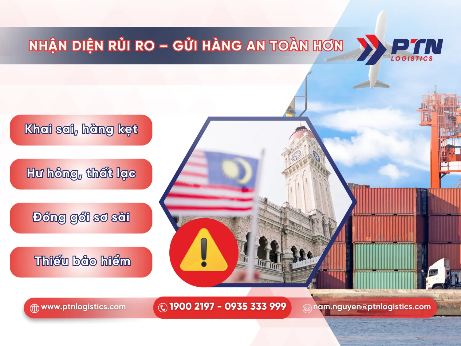 Rủi ro khi hàng đi Malaysia