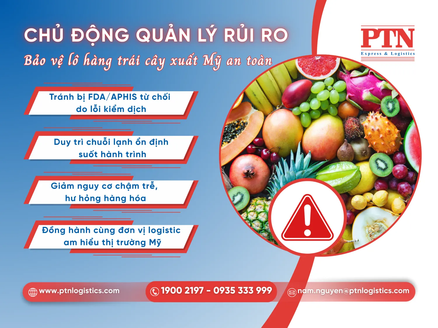 Rửi ro khi gửi trái cây đi Mỹ