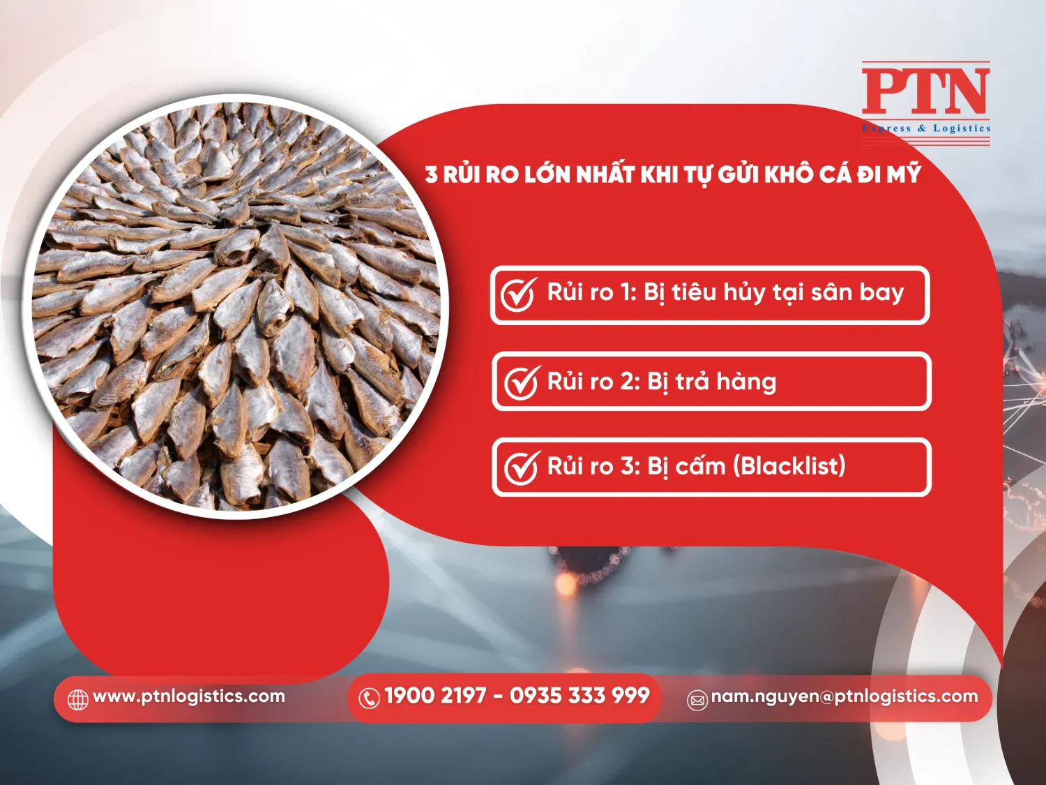 Rủi ro khi tự gửi cá khô đi Mỹ