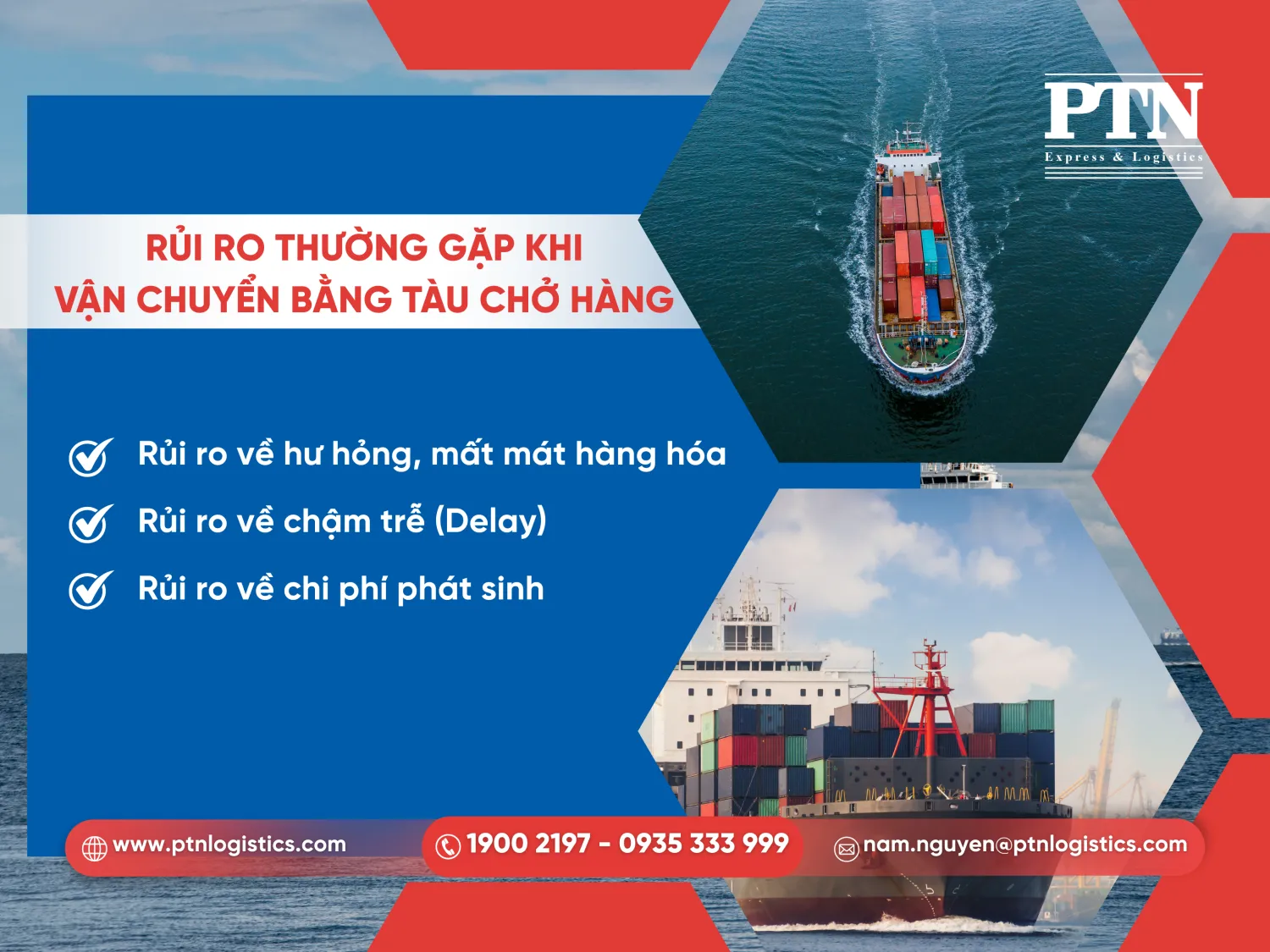 Rủi ro thường gặp khi vận chuyển bằng tàu chở hàng