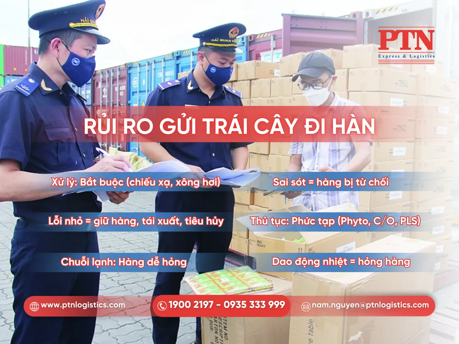 Rủi o về thủ tục hải quan