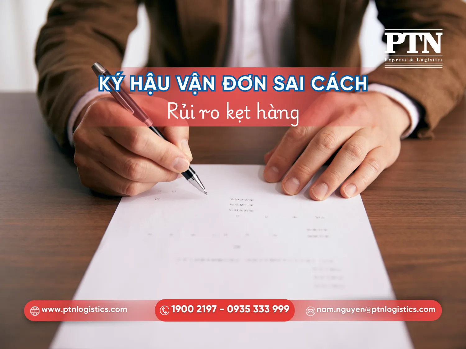 Sai sót khi ký hậu trong vận đơn