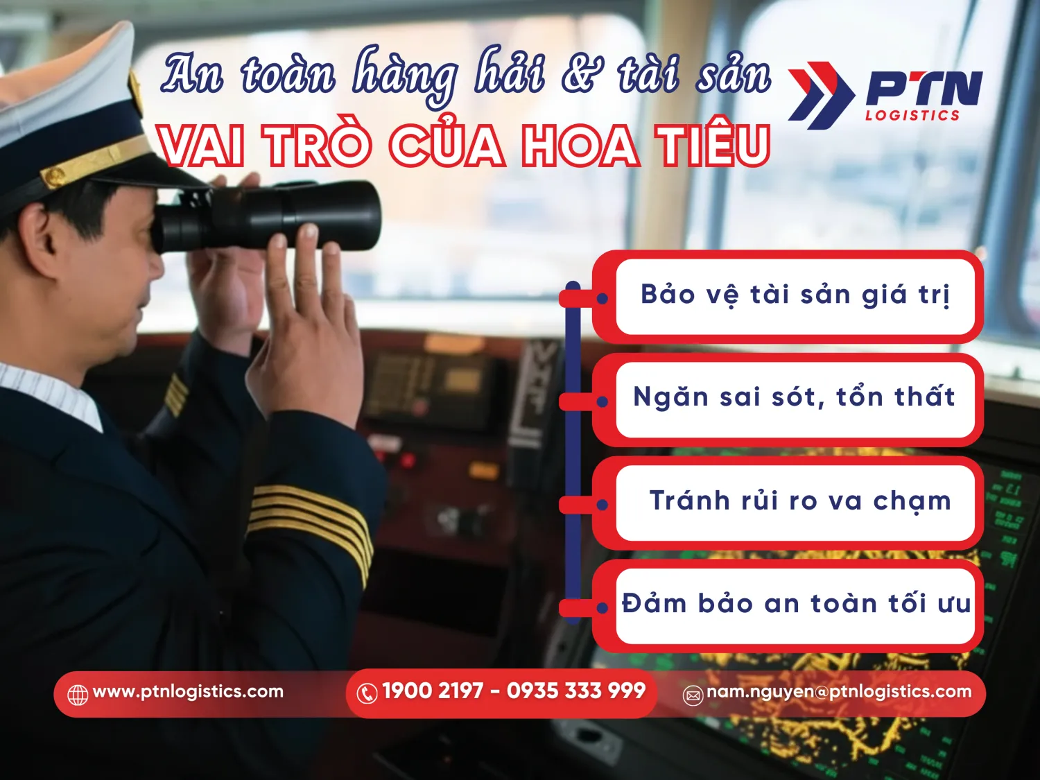 Sự tác động của hoa tiêu đến hàng hóa và con tàu