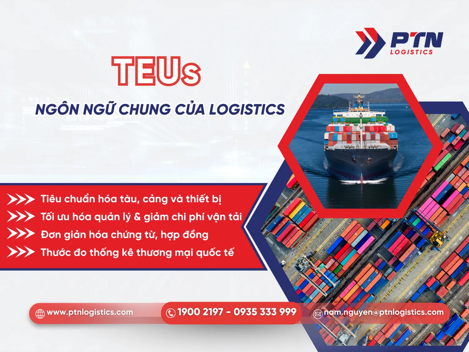 TEUs là ngôn ngữ chung của logistics