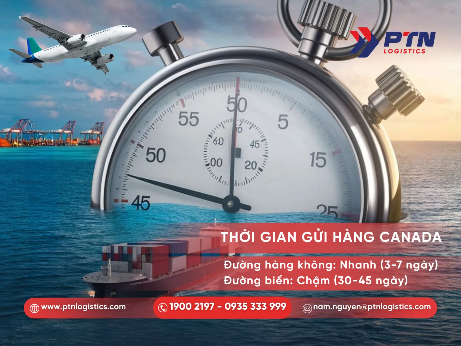 Thời gian gửi hàng đi Canada