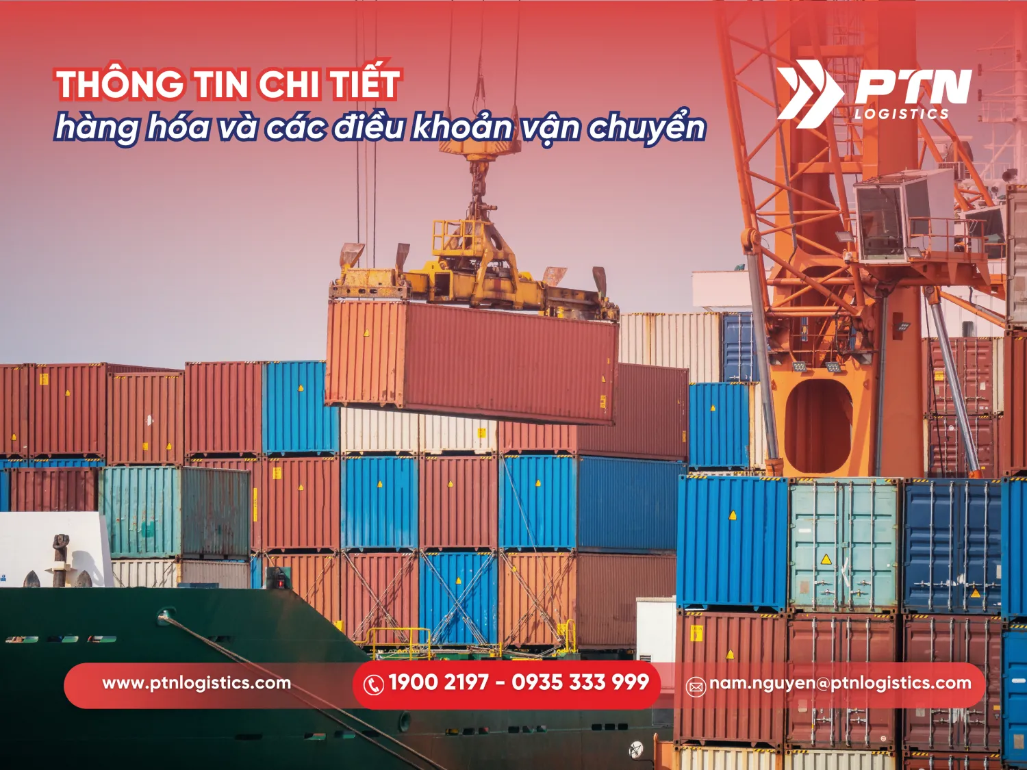 Thông tin chi tiết về hàng hóa và các điều khoản vận chuyển