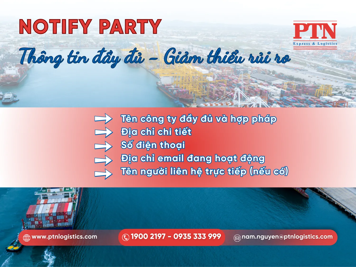 Thông tin Notify Party cần có