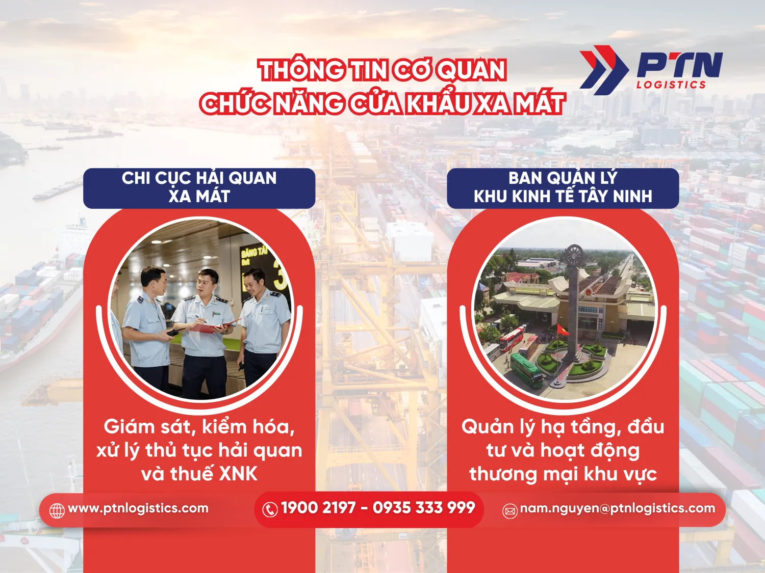 Thông tin về cơ quan chức năng tại cửa khẩu Xa Mát