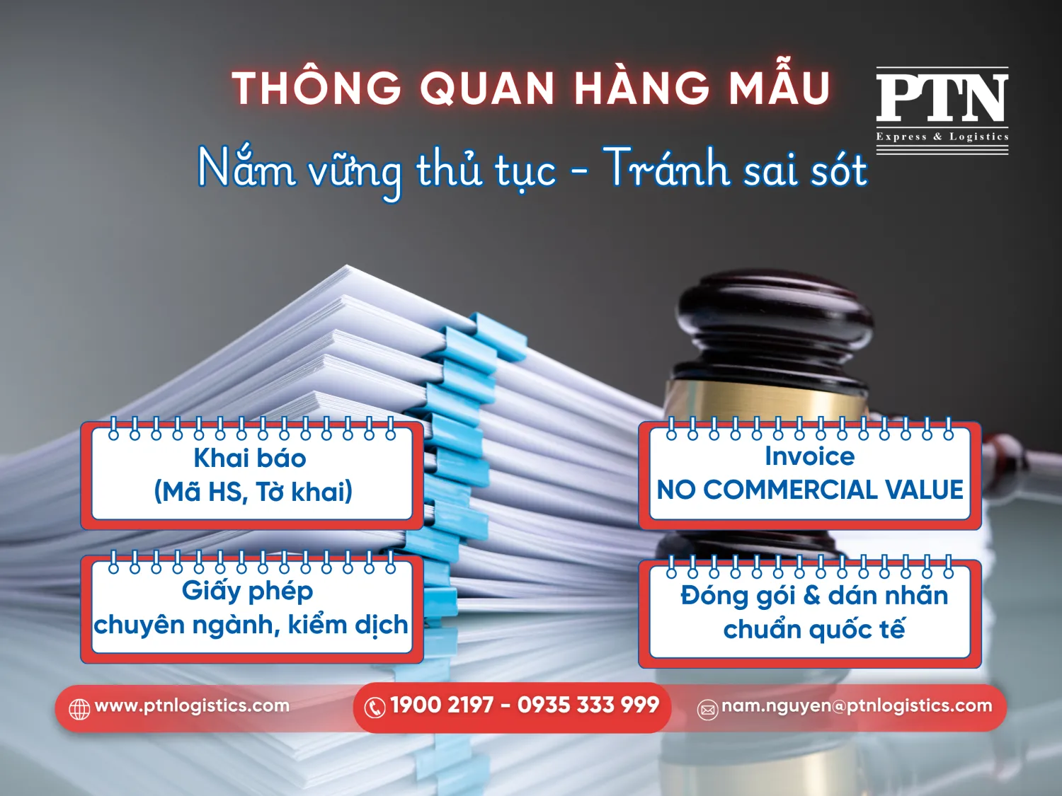 Thủ tục và hồ sơ cần thiết để gửi hàng mẫu