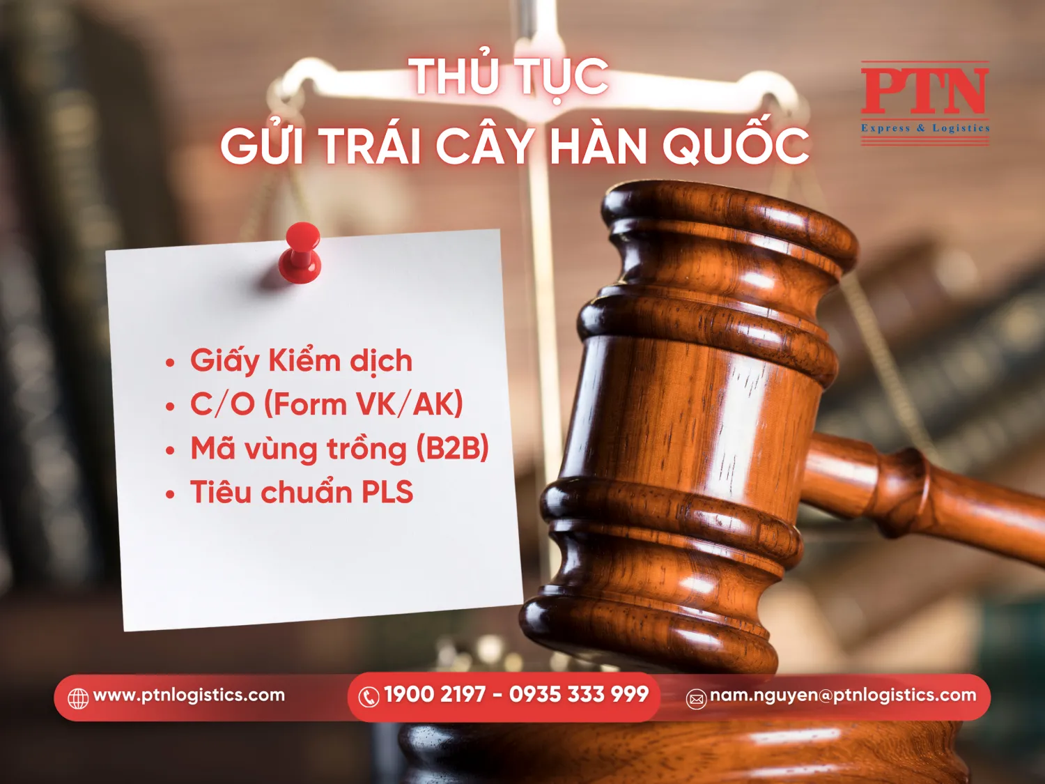 Thủ tục pháp lý khi gửi trái cây đi Hàn Quốc