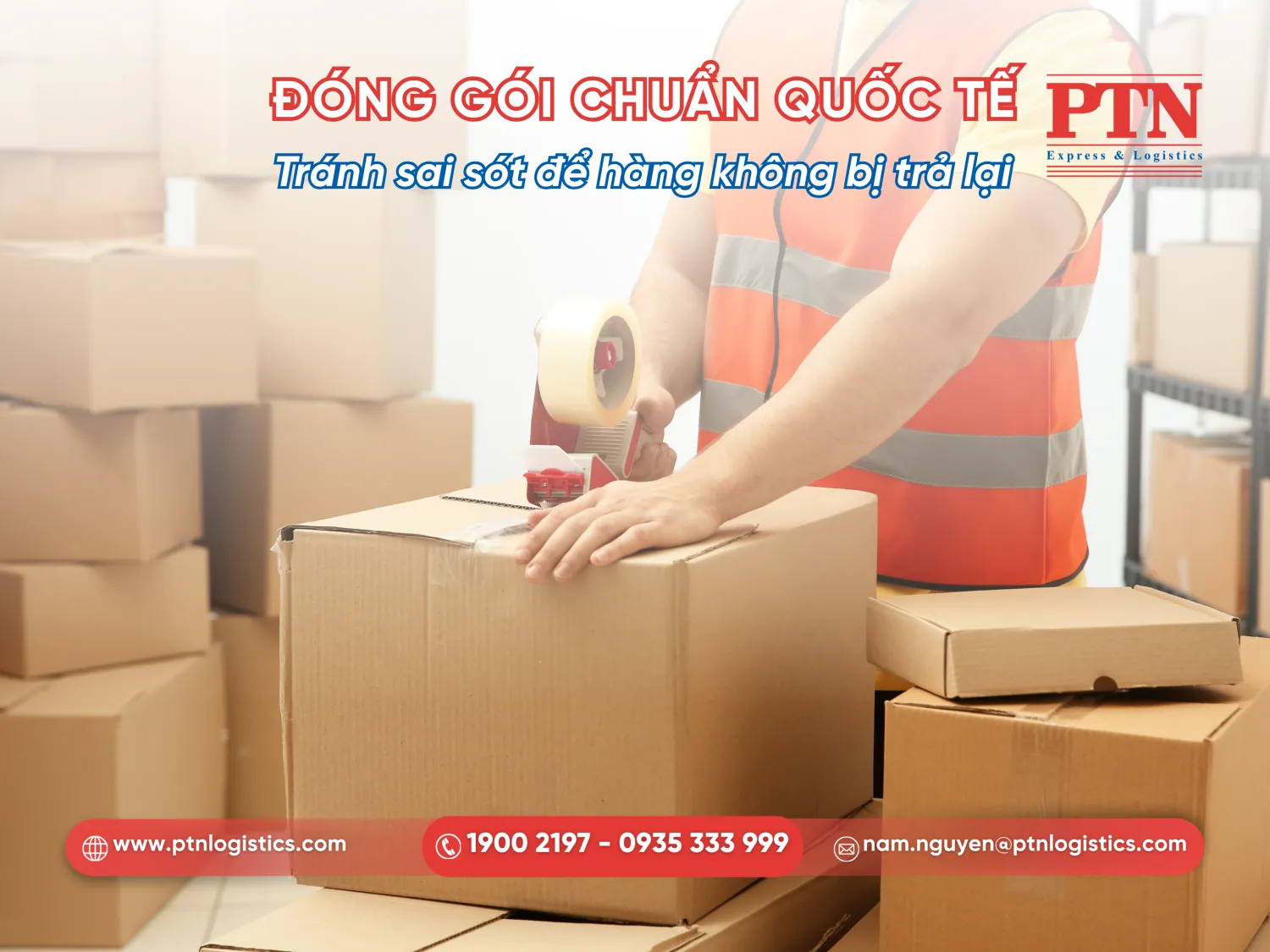 Tiến hành đóng gói và dán nhãn