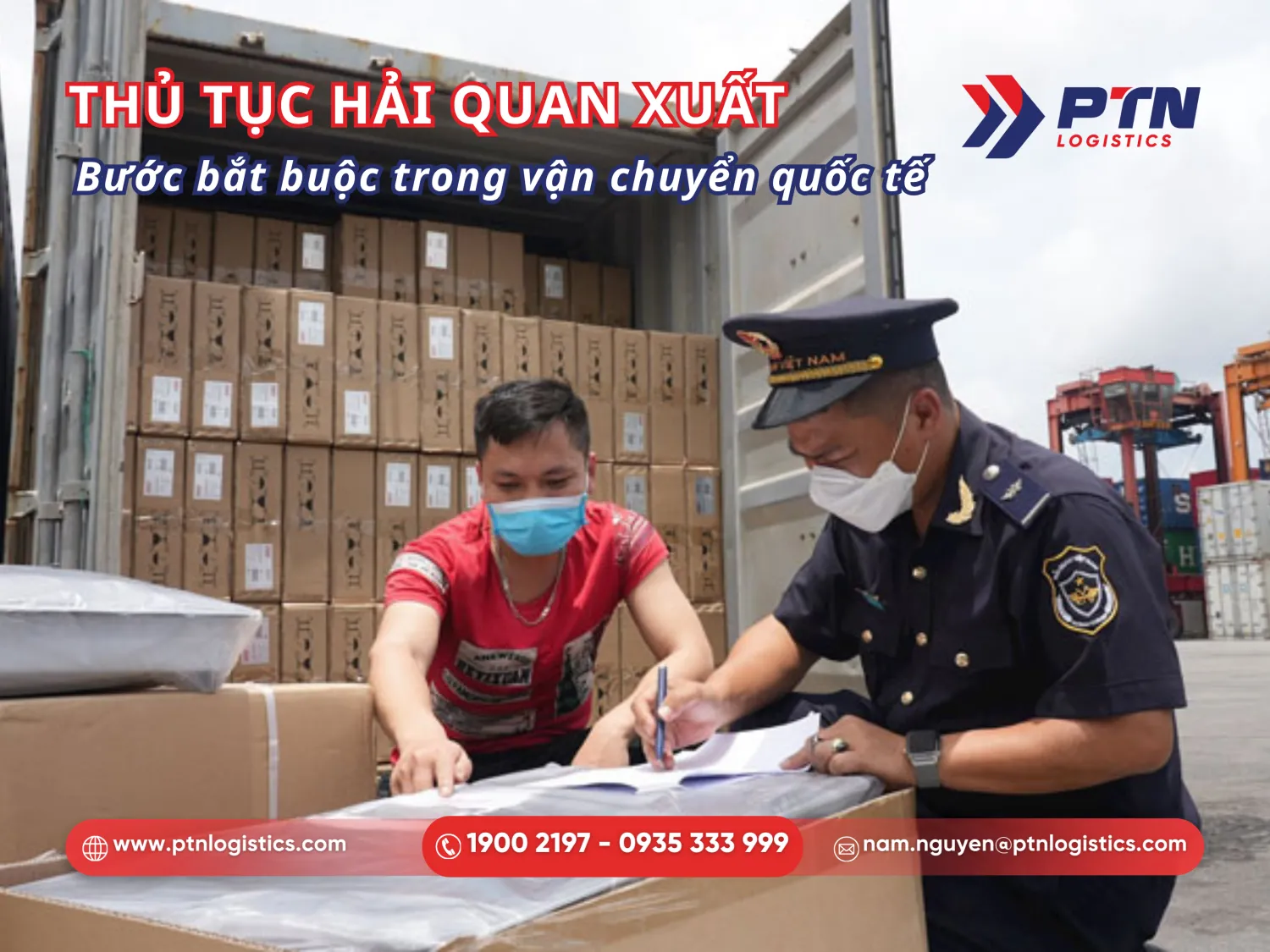 Tiến hành làm thủ tục hải quan xuất