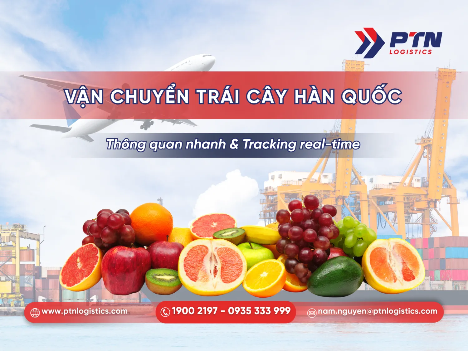 Tiến hành vận chuyển trái cây đi Hàn