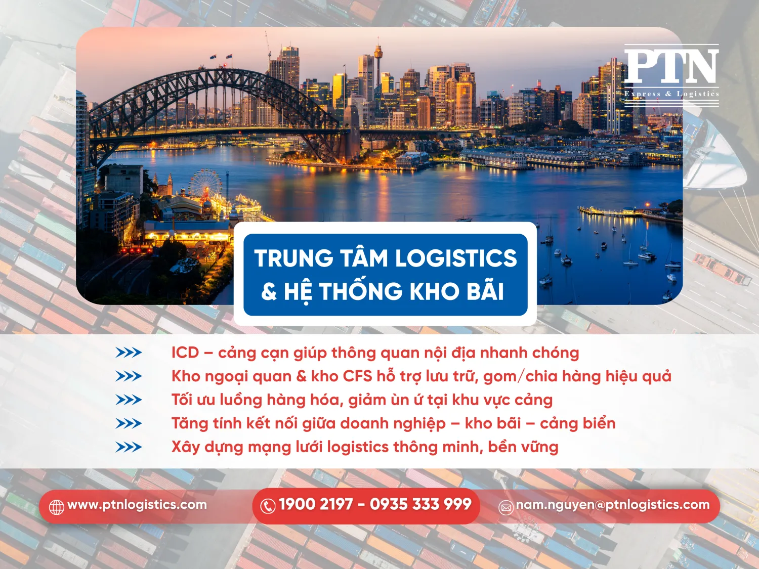 Trung tâm logistics và hệ thống kho bãi