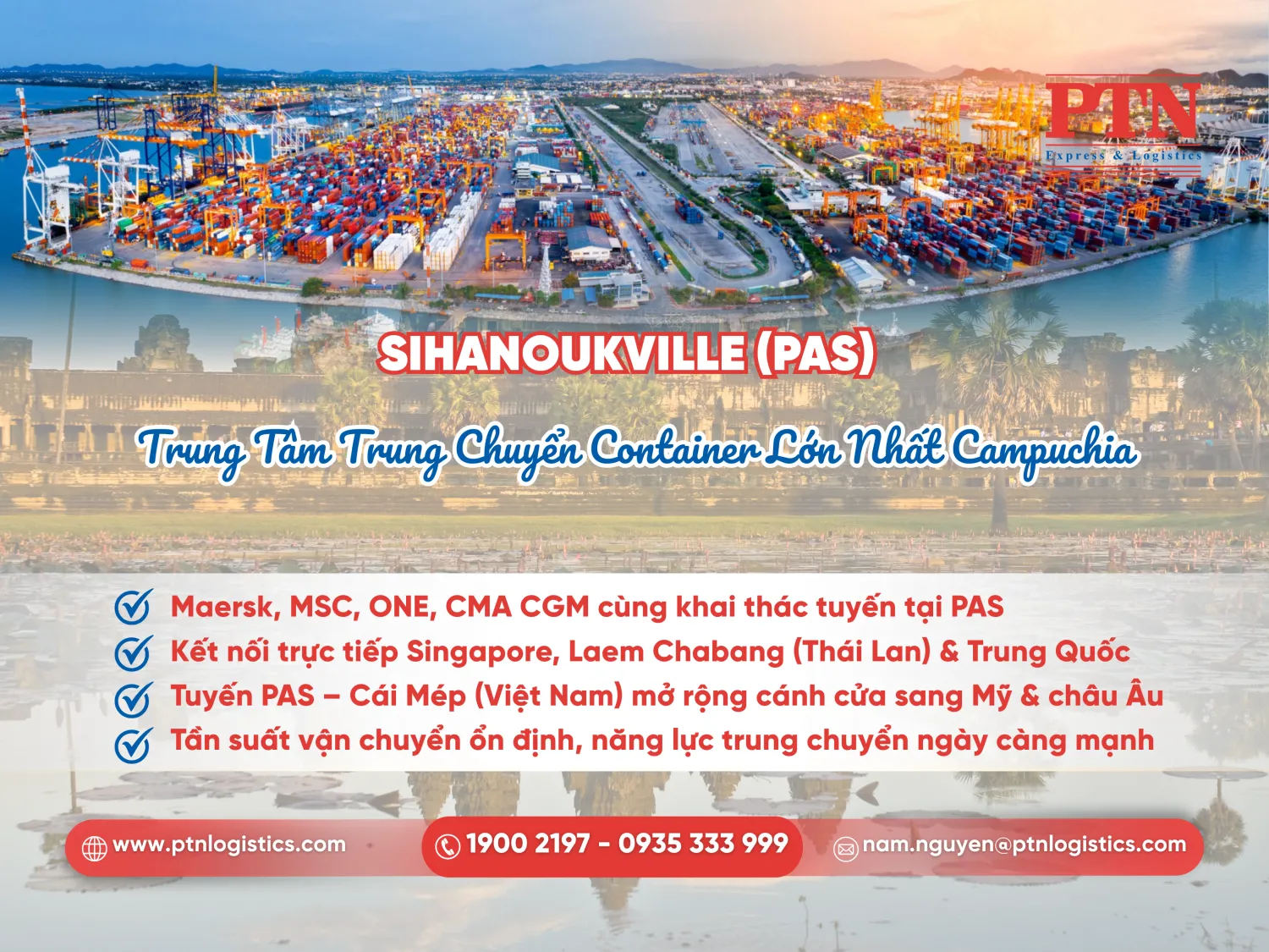 Trung tâm vận chuyển container lớn nhất Campuchia