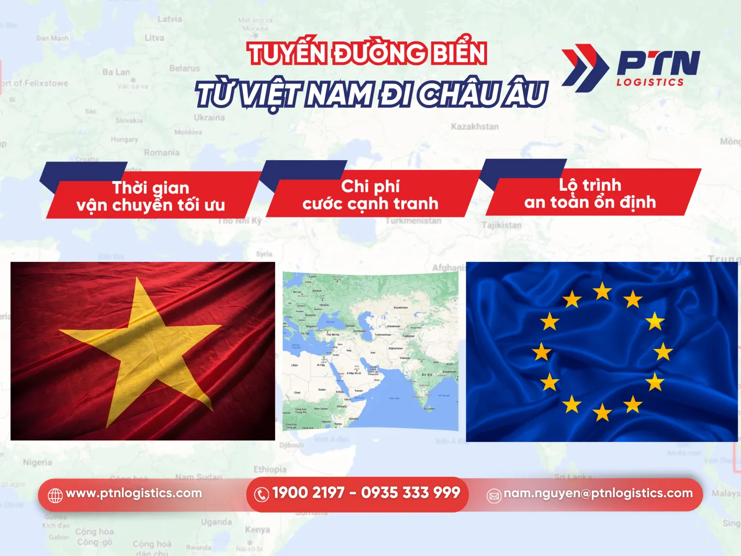 Tuyến đường biển từ Việt Nam đi Châu Âu