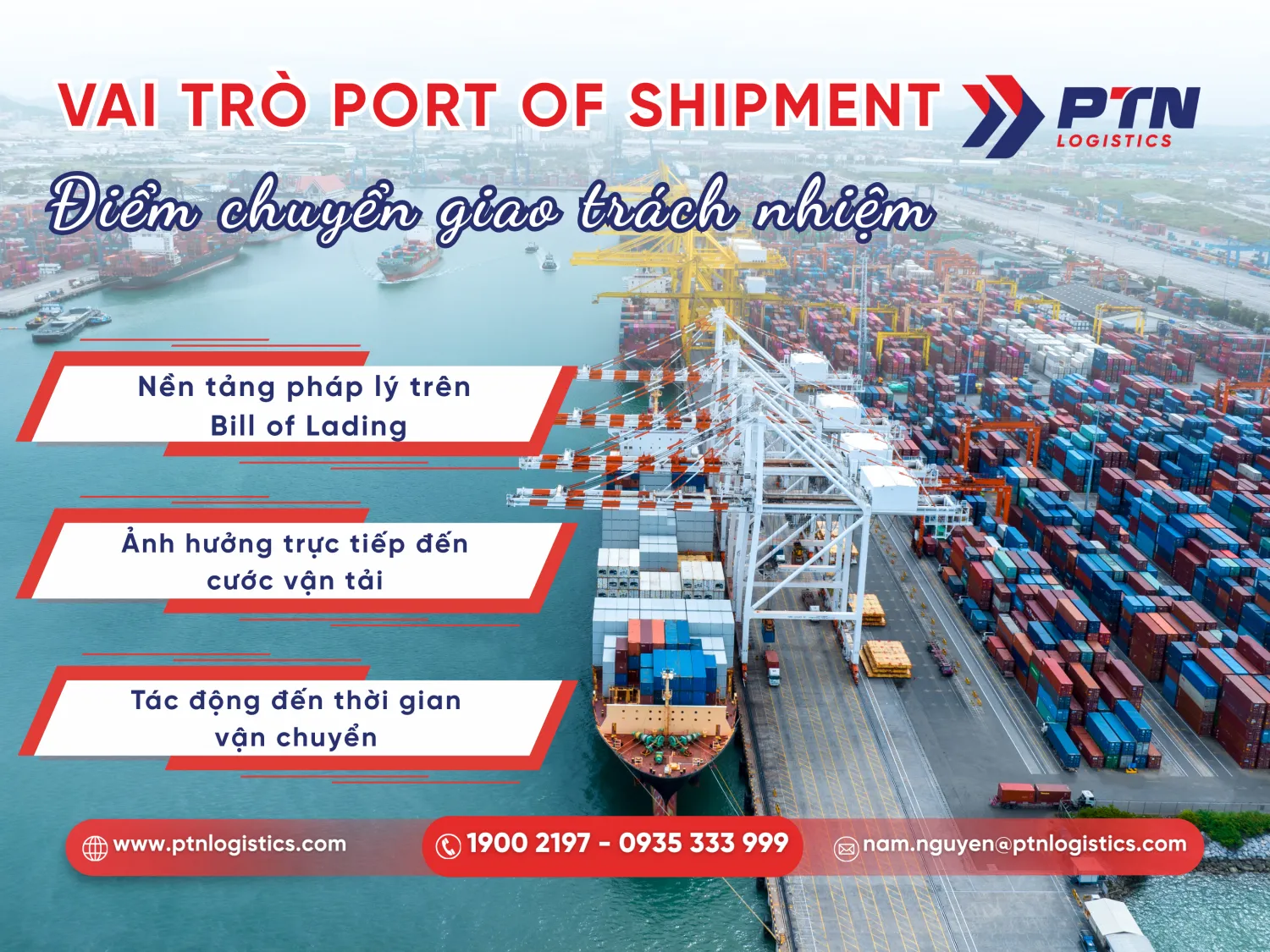 Vai trò của port of shipment là gì trong logistics